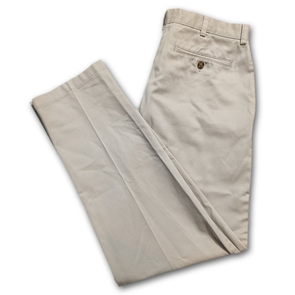 LL Bean Classic Fit Mens 34x32 Pants Khaki 100% Cotton 212330 Chino L.L.Bean